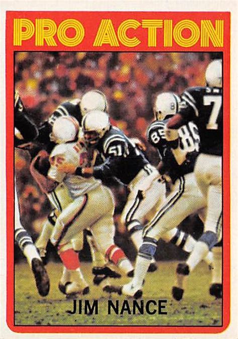 Jim Nance football card (Baltimore Colts Super Bowl Champ) 1972 Topps ...