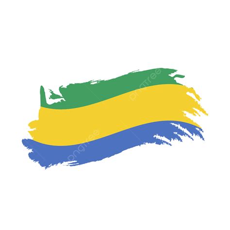 Gabon Flag With Waving Brush Stroke Clipart Hd Images, Flag Clipart ...