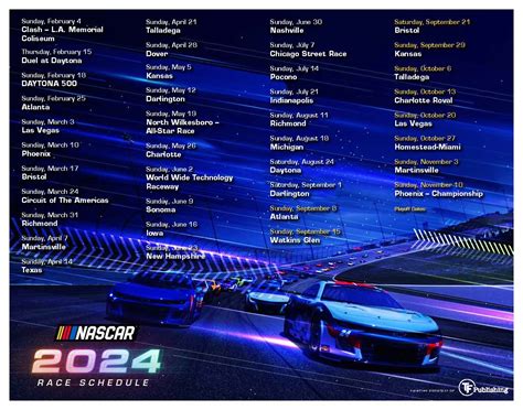 Nascar Schedule 2024 Printable Calendars - Loni Sibley