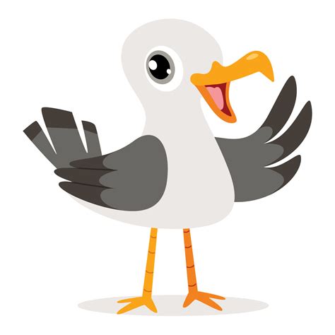 Cartoon Drawing Of A Seagull 13537140 Vector Art at Vecteezy