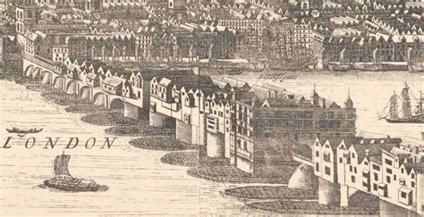 The remains of the old medieval London Bridge