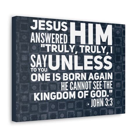 Scripture Walls John 3:3 Kingdom Of God Bible Verse Canvas Christian ...