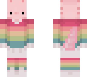 Rainbow Axolotl | Minecraft Skin