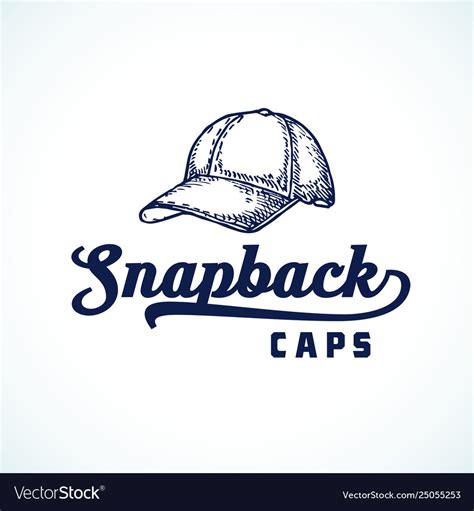 Snapback caps abstract sign symbol or logo Vector Image