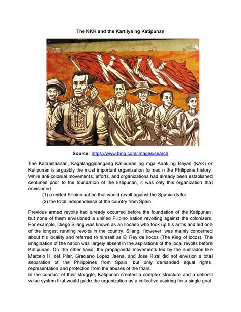 The KKK and the Kartilya ng Katipunan - While anti-colonial movements ...