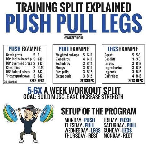 PUSH/PULL/LEG WORKOUT SPLIT - Recently when I made a post discussing ...