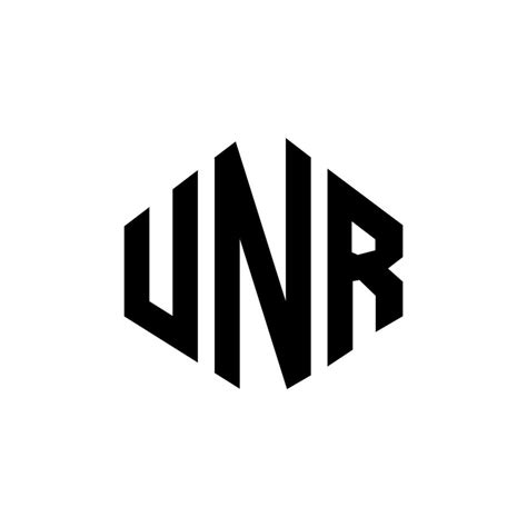 UNR letter logo design with polygon shape. UNR polygon and cube shape ...