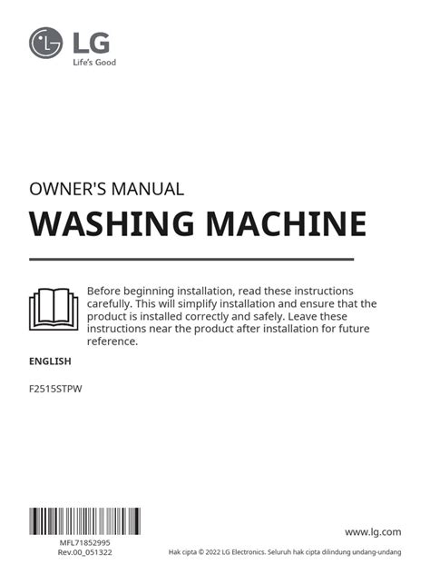 Manual Book Washing Machine | PDF | Ac Power Plugs And Sockets | Tap ...