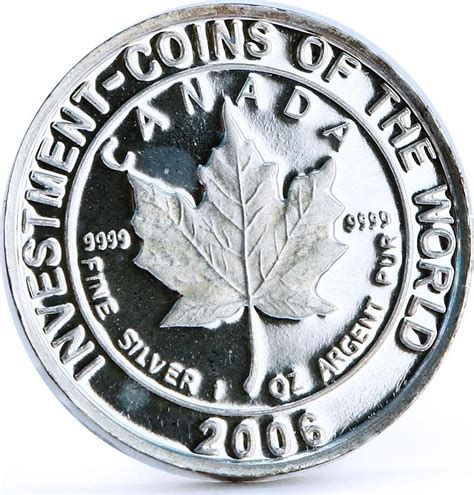 Malawi 5 kwacha Investment Coins Canada Maple Leaf proof silver coin ...