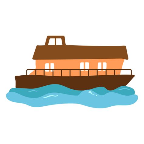 House Boat Flat Navigating PNG & SVG Design For T-Shirts