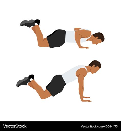 Modified Knee Push Ups Exercise Flat Royalty Free Vector, 43% OFF