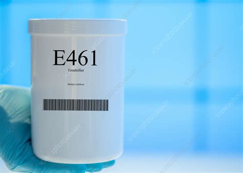 Container of the food additive E461 - Stock Image - F036/8486 - Science ...