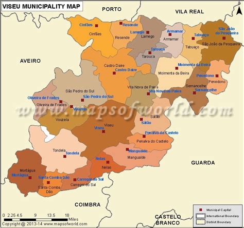 Viseu Mapa Portugal | Viseu Portugal Map