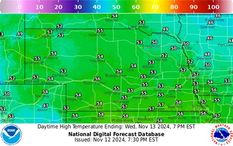 NOAA Graphical Forecast for Nebraska