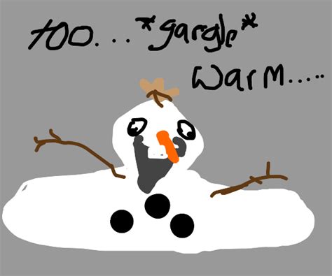 Olaf from Frozen Melting - Drawception