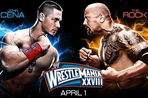 WWE Singles match - John Cena vs The Rock - Wrestlemania 28 Full Match ...