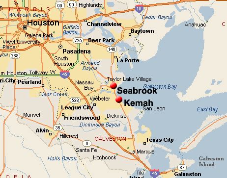 Map Of Seabrook Texas And Surrounding Areas