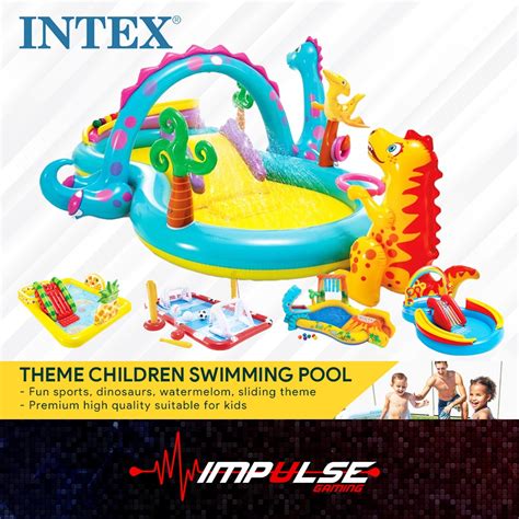 INTEX Theme Children Kids Swimming Pool with Slide Playground 57162 ...