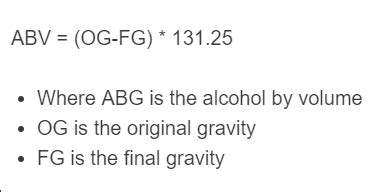 Gravity To ABV Calculator - Calculator Academy