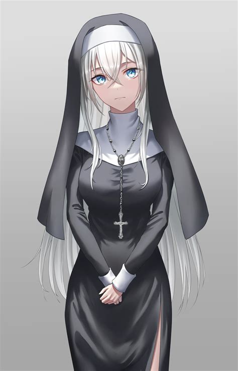 Wallpaper : anime girls, nun outfit, nuns, original characters, artwork ...