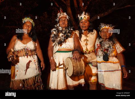 Old woman Ticuna tribe, Puerto Nariño, Amazons river, Colombia, America ...