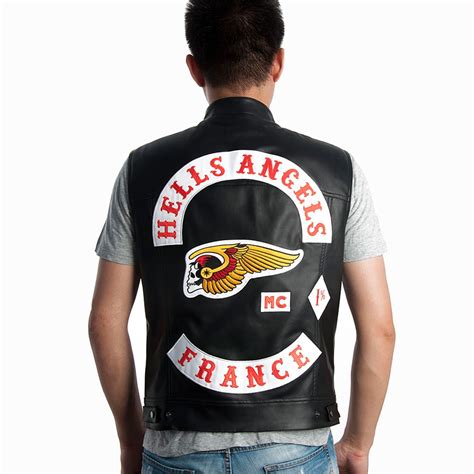 2018 Huge Hells Angels California Embroideried Vest Harley Faux Leather ...