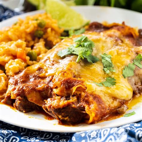 Red Enchiladas with Beef - Spicy Southern Kitchen