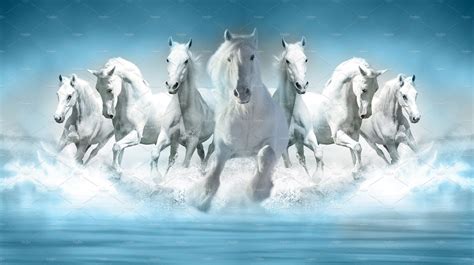 3D Wallpaper Seven Horses running | Horse wallpaper, Horse painting ...