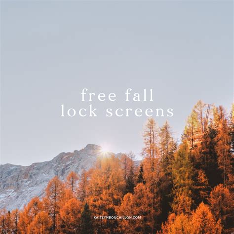 10 Free Fall iPhone Lock Screens | KaitlynBouchillon.com