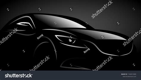 Black Car Silhouette Vector Stock Vector (Royalty Free) 1160912089 ...