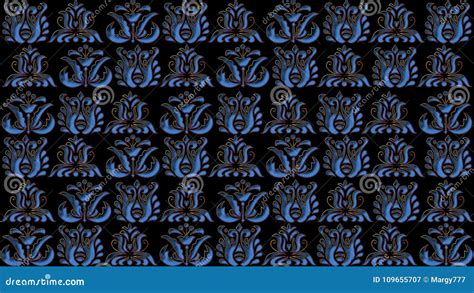 Abstract Black Background with Blue Patterns for the Design of T Stock ...