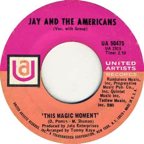 Jay And The Americans - "This Magic Moment" - 1969 | This magic moment ...