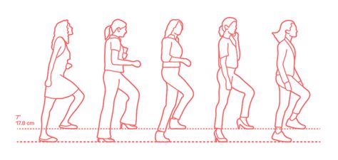 Climbing Stairs - Female (Side) Dimensions & Drawings | Dimensions.Guide