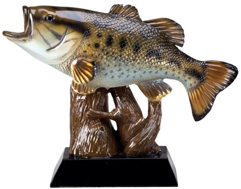 Bass Trophy - Full Color Bass Fishing Statue FISH10