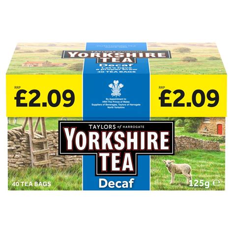 Taylors of Harrogate Yorkshire Tea Decaf 40 Tea Bags 125g | Bestway ...