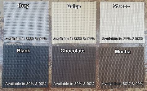 Solar screen fabric colors, -which are best. What fabric color works best?