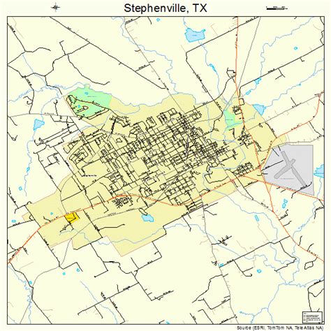 Stephenville Texas Street Map 4870208