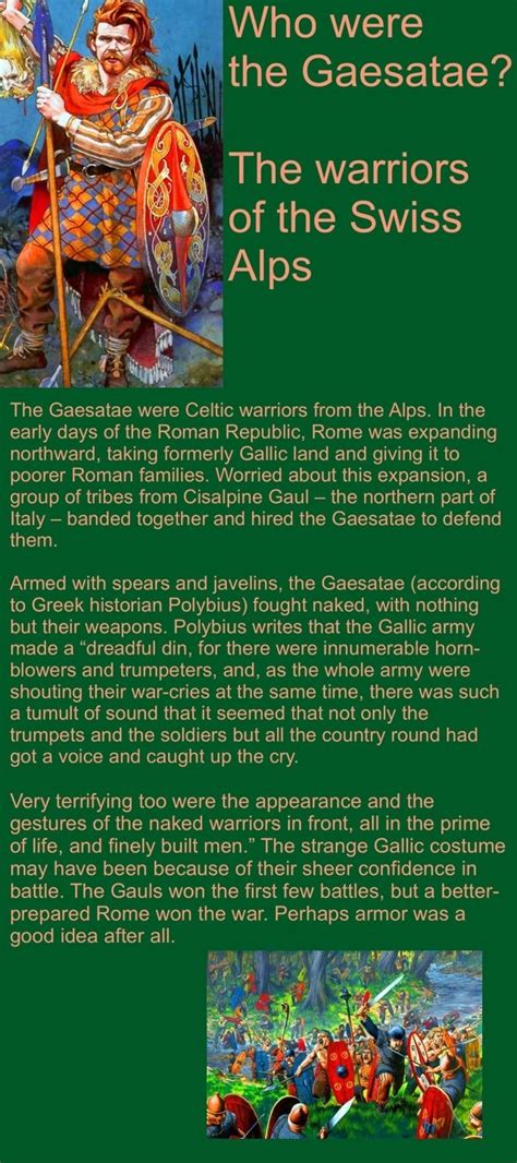 Who were the Gaesatae? The warriors 'of the Swiss Alps The Gaesatae ...