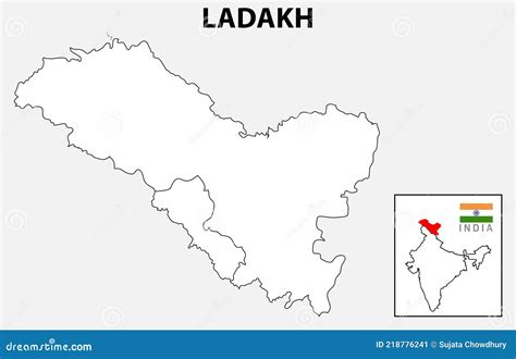 Ladakh Map District Map of Ladakh. Ladakh Map with District and Capital ...