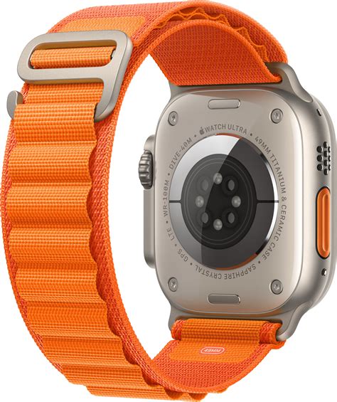 Apple Watch Ultra GPS + Cellular, 49mm Titanium Case with Orange Alpine ...