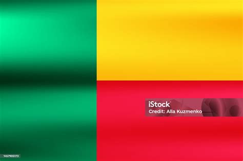 Flag Of Benin National Symbol In Official Colors Template Icon Abstract ...