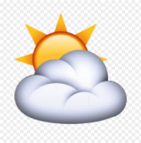 Free download | HD PNG ios emoji sun behind cloud clipart png photo ...