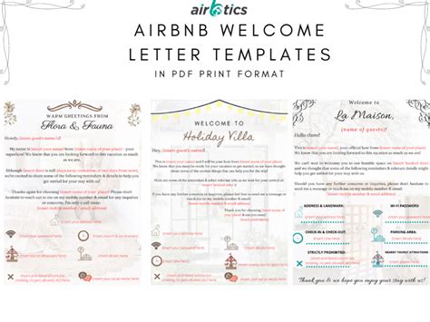 The Best Airbnb Welcome Letter Templates | Airbtics | Airbnb Analytics