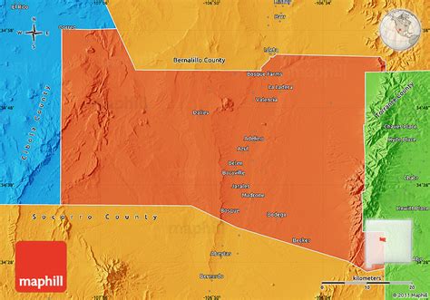 Political Map of Valencia County