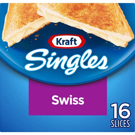 Kraft Singles Swiss Cheese Slices, 16 ct Pack – Walmart Inventory ...