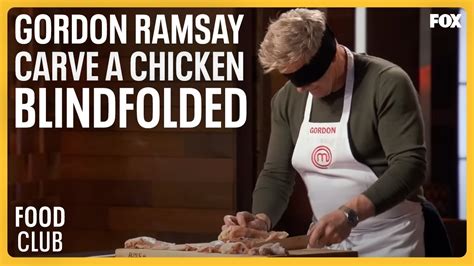 FOOD CLUB | How to Carve a Chicken BLINDFOLDED with Gordon Ramsay - YouTube