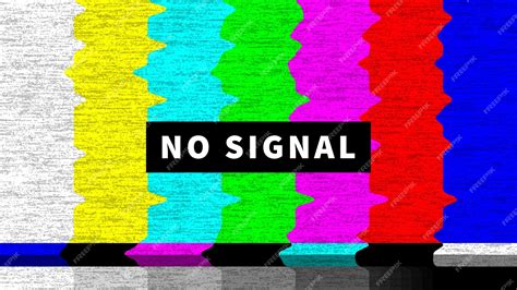 Premium Vector | No signal TV screen test glitch color pattern and ...