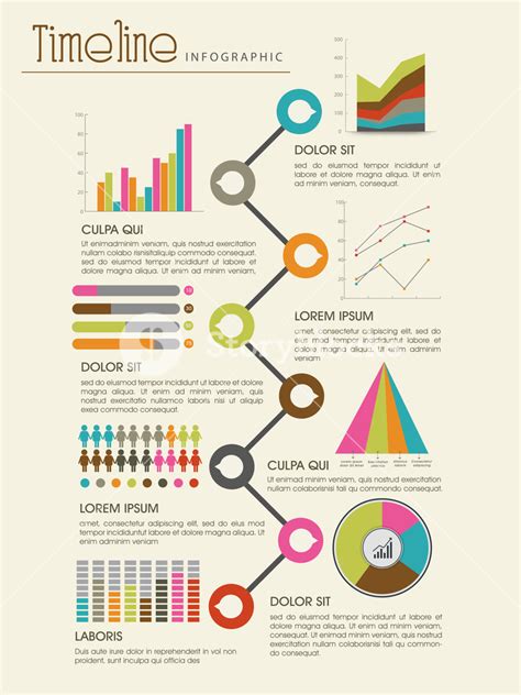 Creative timeline infographic template layout including different ...