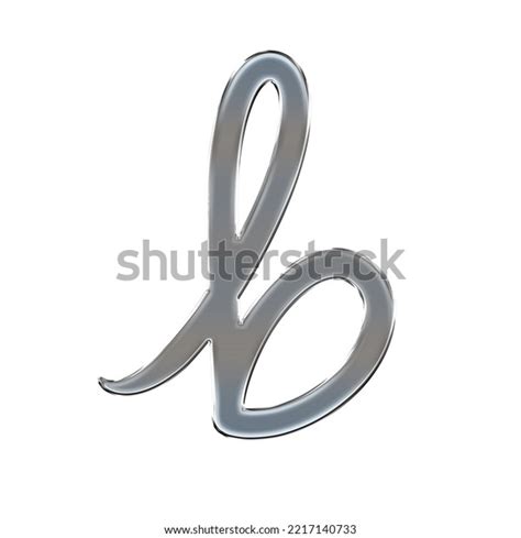 Silver Font Typography Stainless Silver Fonts Stock Illustration ...