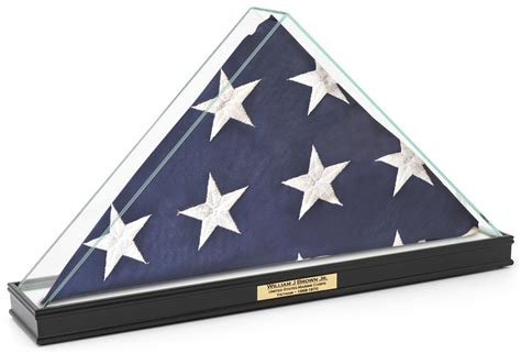 Personalized Plaque Flag Display | Sleek Mirrored Bottom